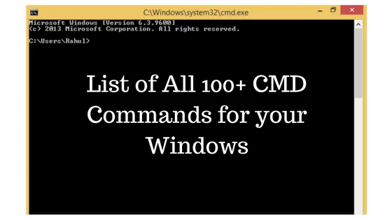 100+ CMD commands