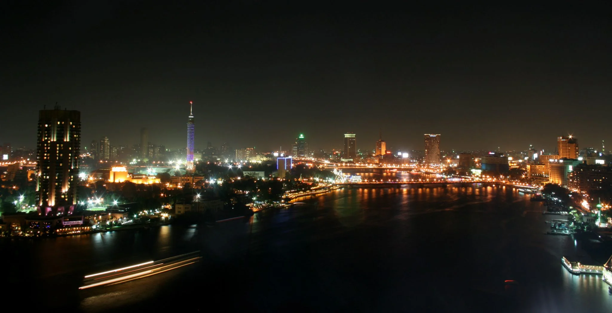 cairo, egypt at night