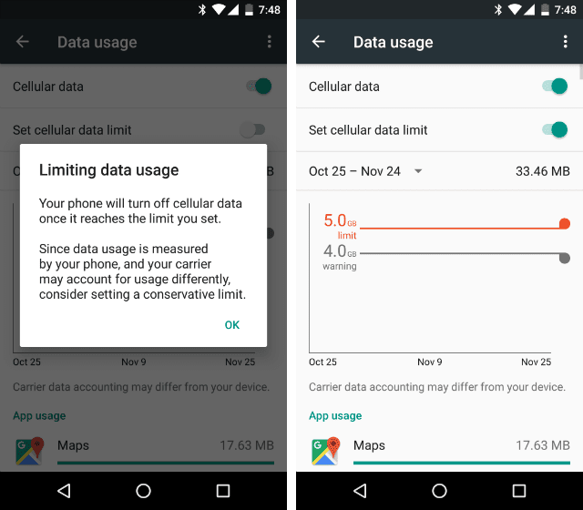 Limiting Your Data Usage on Android