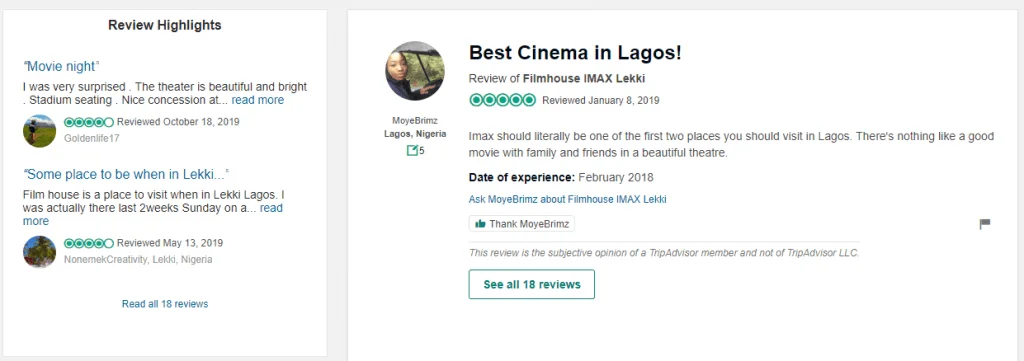 image The Absolute Best Movie Theaters (Cinema) in Lagos