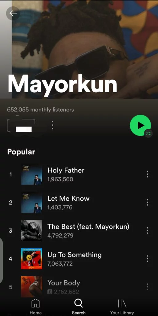 Mayorkun Popular Release