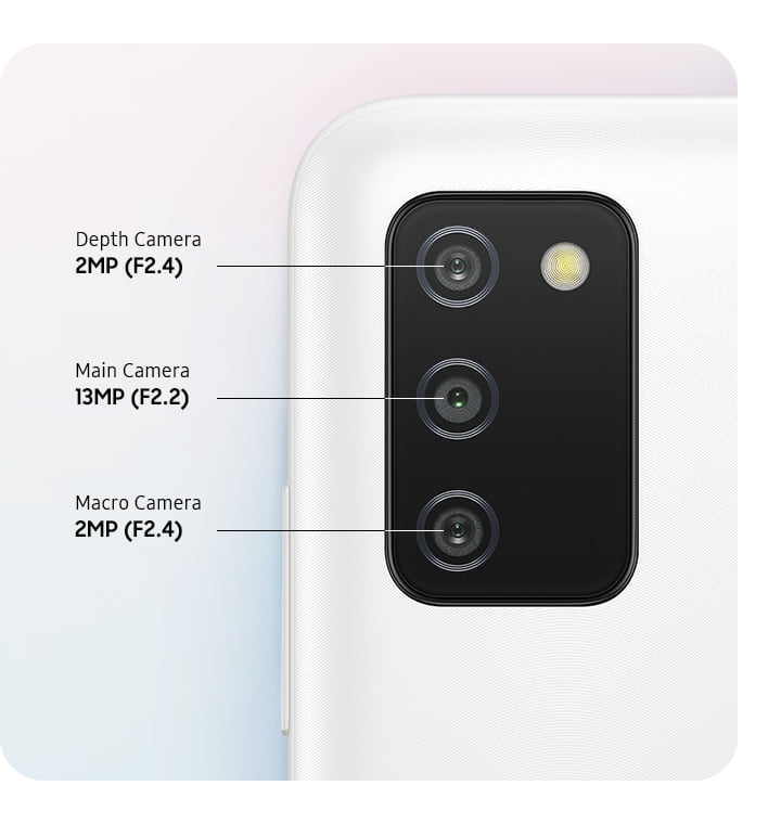 Samsung Galaxy AO3s Triple Rear cameras 