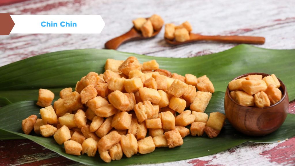 CHIN CHIN is a popular street food in Nigeria, often enjoyed as a snack or dessert.