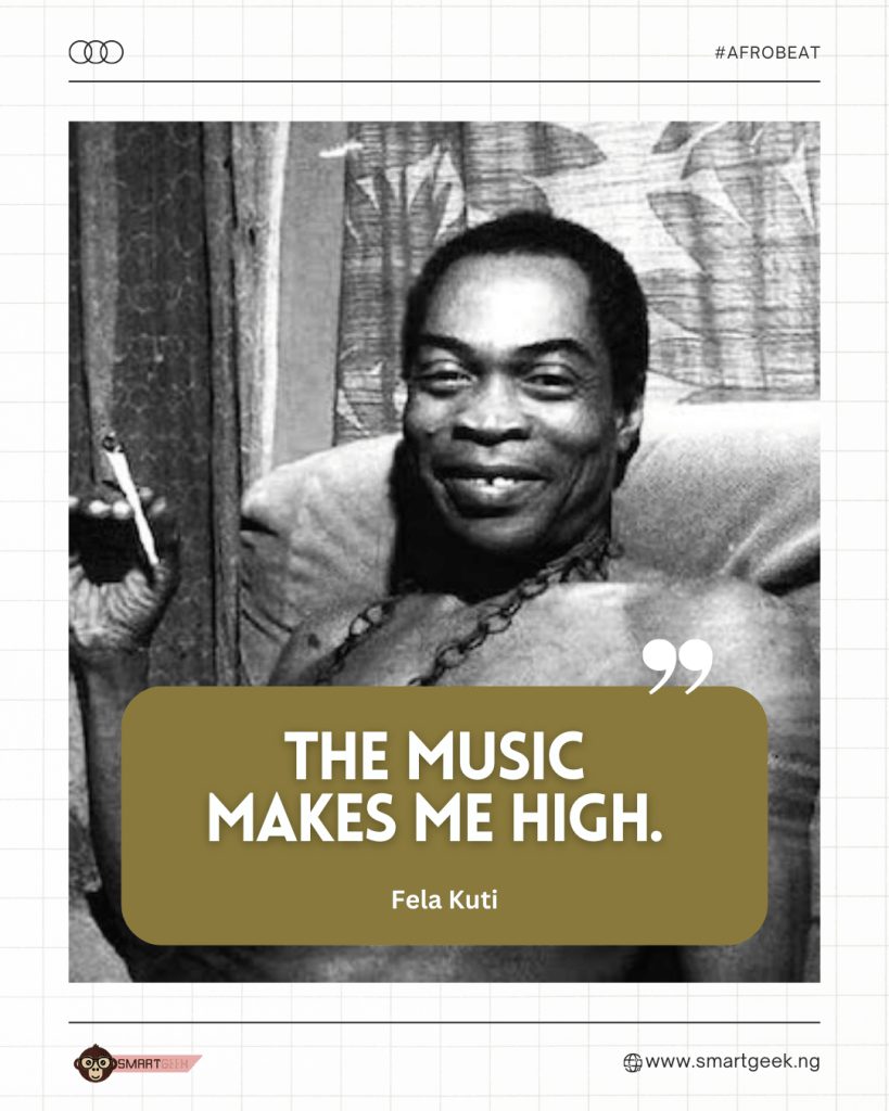 Fela Kuti was renowned for his electrifying stage presence.