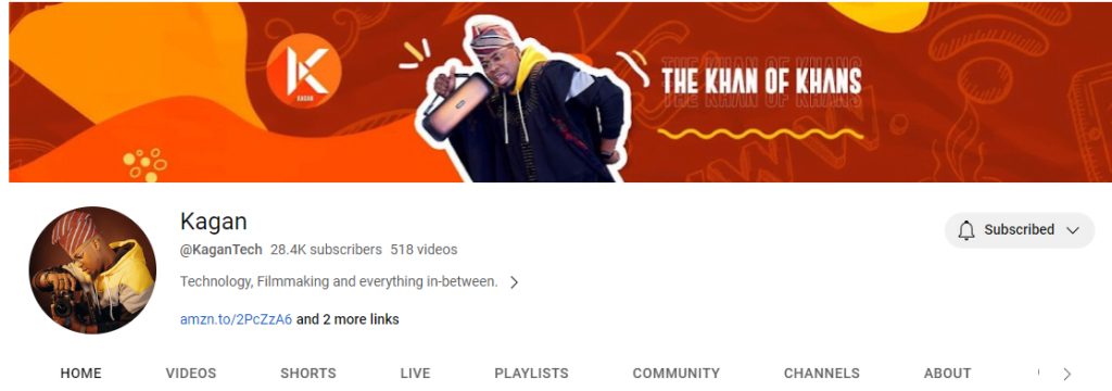 A captivating screenshot of Kagan's YouTube Display