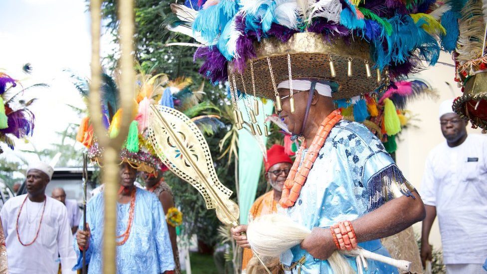 Top 8 Traditional Festivals in Igbo Land
: Majestic Obi of Onitsha adorned in traditional attire during the Ofala Festival celebration