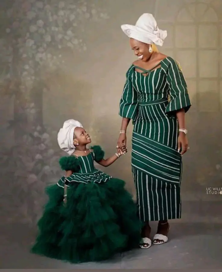 image 10 Top 10 Aso Oke styles for your Baby Girl