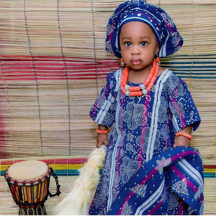 image 11 Top 10 Aso Oke styles for your Baby Girl