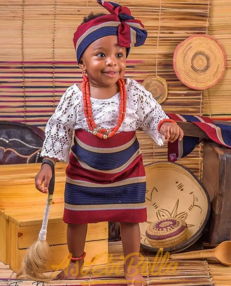image 14 Top 10 Aso Oke styles for your Baby Girl